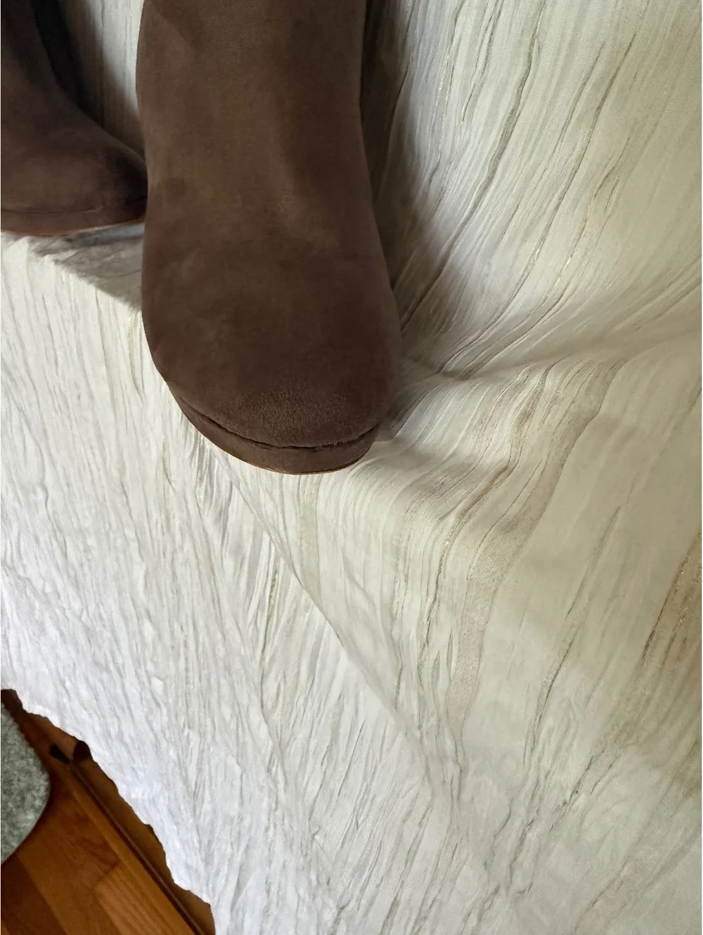 Women's Tall Brown Suede High Heel Boots